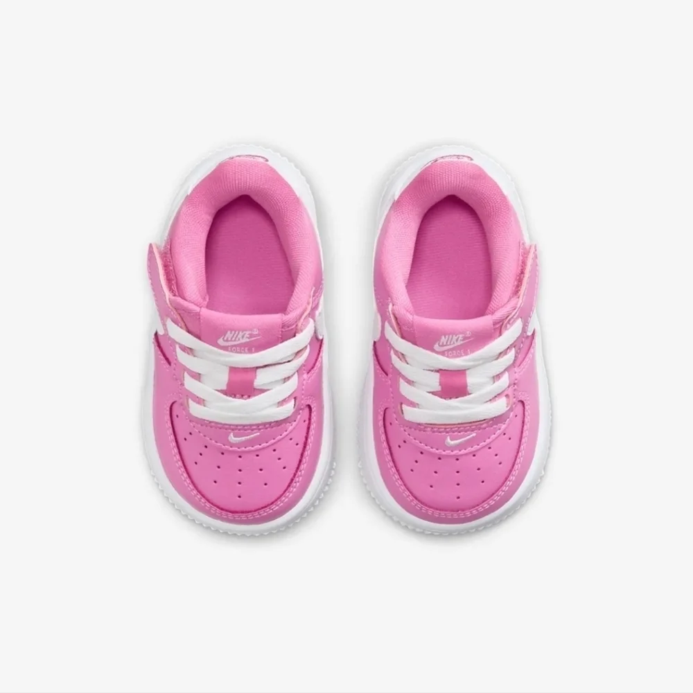 Pink Bling Nike Force 1 Low Easy On Baby Toddler Shoes Sneakers With Crystals